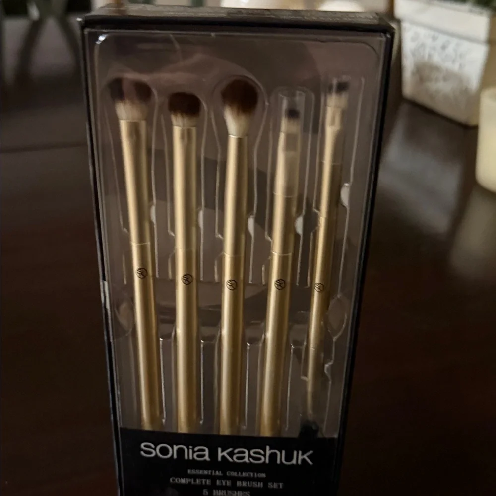 Sonia Kashuk NWT Essential Champagne Gold Eye Brush Set (5) Gorgeous - Picture 3 of 3